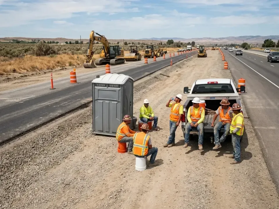 highway-road-construction-crew-007 — frequently asked questions, Porta Potty and Restroom Rentals in Lake Shore, WA